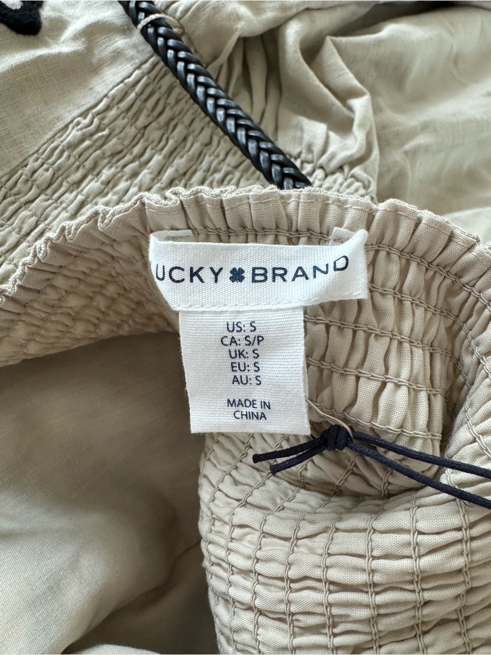 Lucky Brand Embroidered belted tiered linen maxi dress - Picture 9 of 11